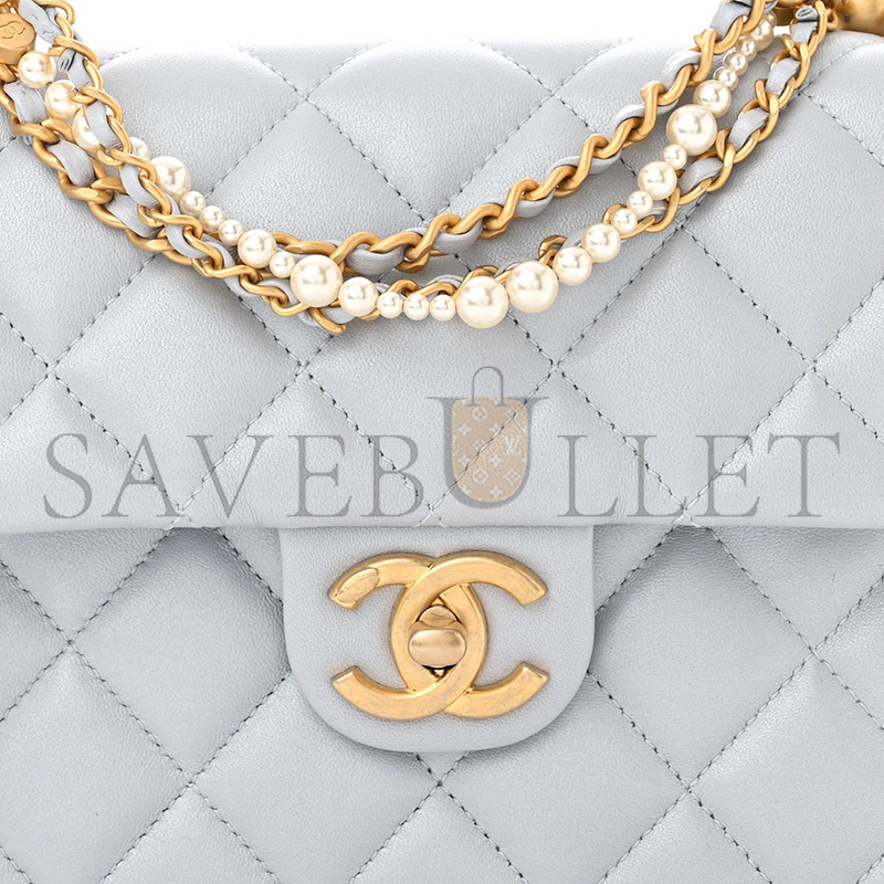 CHANEL MINI PEARL CHAIN FLAP BAG AS4385 (17*12.5*5cm)